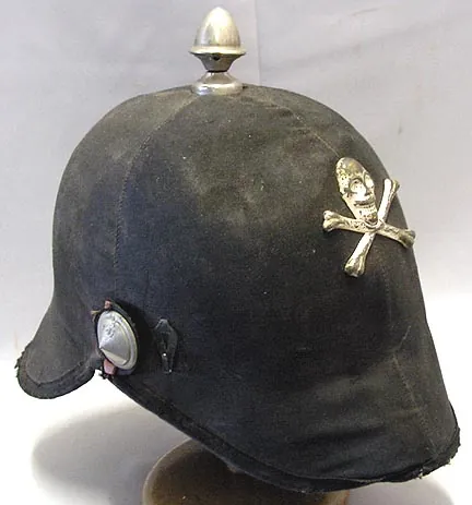 1800's -Masonic- Conductor Costume Hat Helmet w Skull