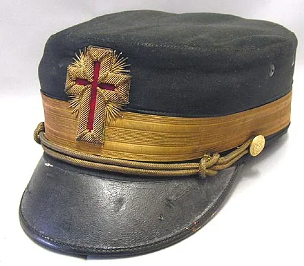 1800's -Masonic Knights Templar- Gold Bullion Hat Cap