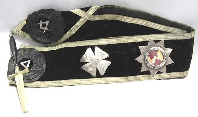Nineteenth-Century Knights Templar Sash