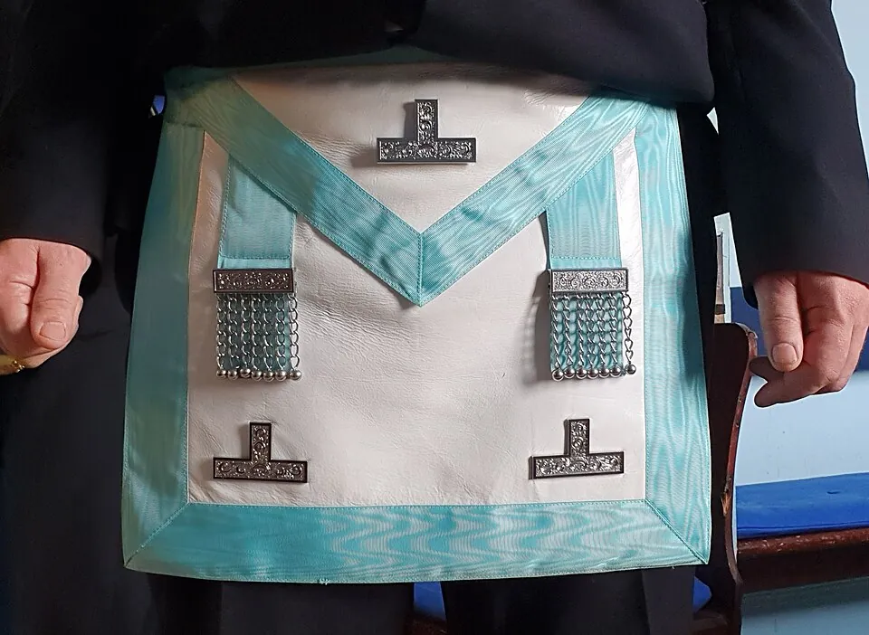 Craft Worshipful Master masonic apron, Redruth, Cornwall - September 2023