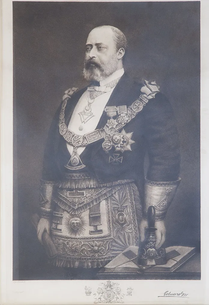 Grand Master of England Freemason apron (Edward VII)