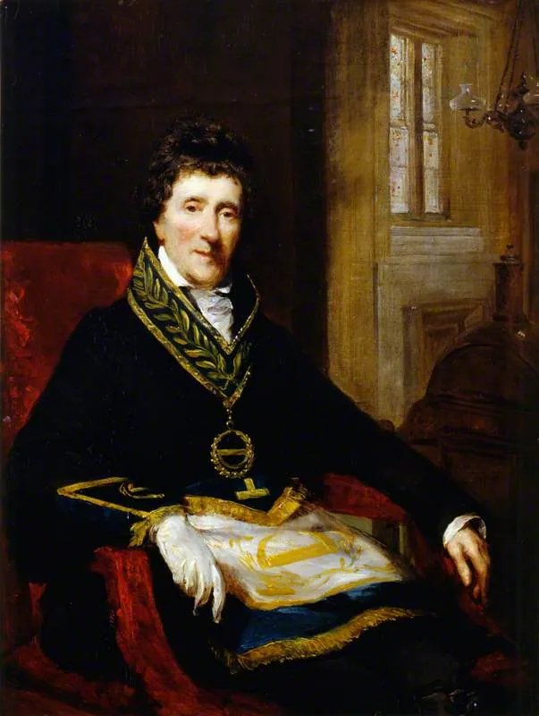 John Jackson (1778-1831) - Sir John Soane, in Masonic Costume, as Grand Superintendent and President of the Board of Works - SM P142 - Sir John Soane's Museum