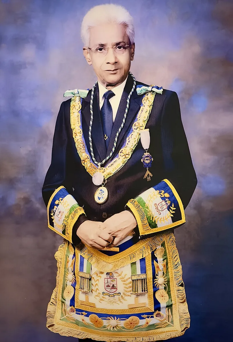 Justice DS Sinha in his regalia of Grand Lodge