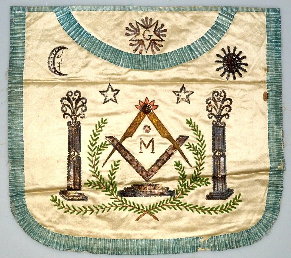 Masonic Apron of Major William Christy (cropped)