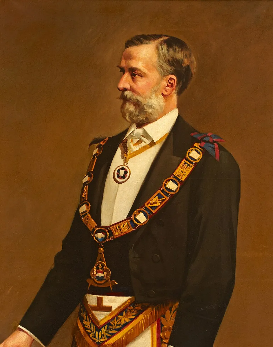 The Earl Egerton wearing Masonic regalia